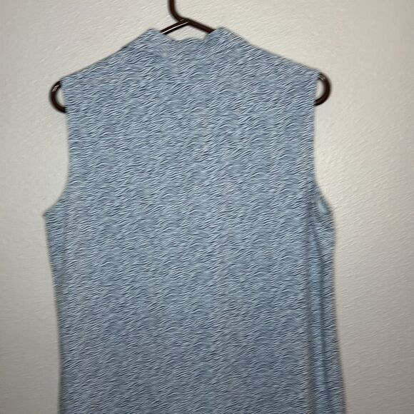 Eddie Bauer Blue Sleeveless Collared Button Front Dress Size Large - Picture 10 of 11